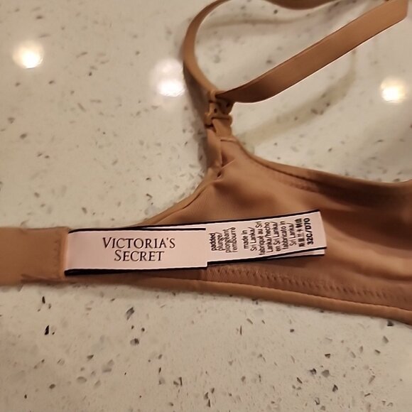Victorias Secret Padded Plunge Bra 32C Nude Underwire - Picture 4 of 4